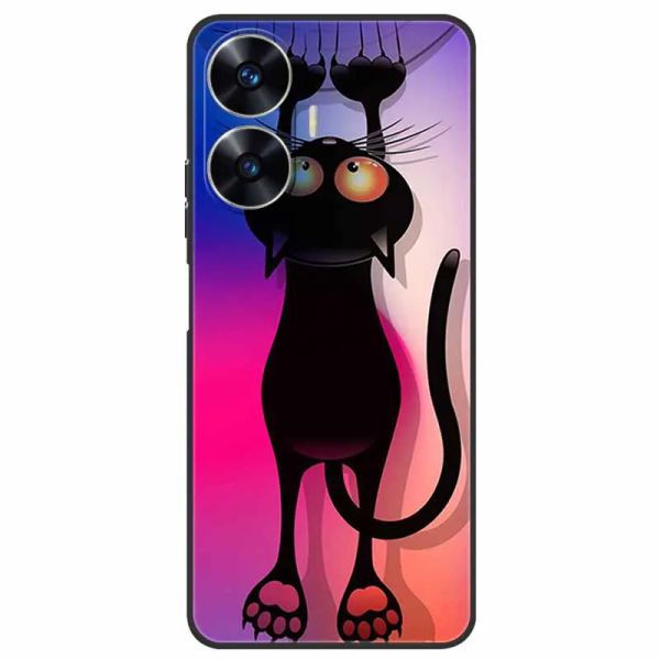 Copertura morbida per Realme C55 Case Wolf Lions dipinto di silicone Fundas morbido per Realme C 55 2023 RMX3710 Case di telefono Black TPU Bumper