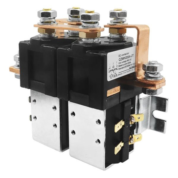 Contator de DC CZWH-2T 200A 24V 48V para caminhões de bateria de veículos elétricos e empilhadeiras elétricas positivas e negativas