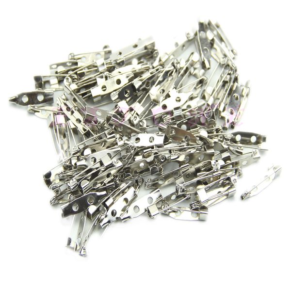 100pcs Safety Brosche Catch Bar Locking Pins zurück -Basis -Befunde DIY Craft 20mm 29ef