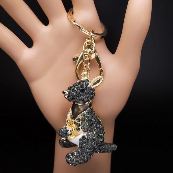 Floral Australia Kangaroos Mutter Baby Key Kette Tier Kristall Strass Strass Geldbeutel Handtasche Autotasche Zubehör Schlüsselbund Geschenkschmuck Schmuck