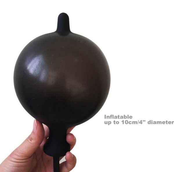 Plugue anal inflável super grande 10cm 4 polegadas enormes espalhadores de ânus amplo invasor de silicone brinquedo de brinquedo sexual plugs masculino g spot explor4305509