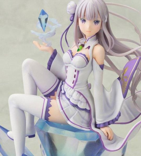 Re vida em um mundo diferente de zero emilia pvc ação figura anime figura model brinquedos colecionáveis bonecas presente6975846