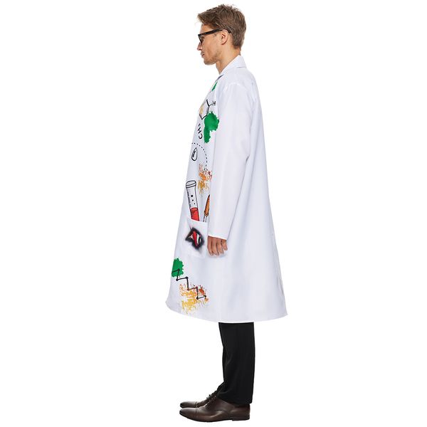 Familie Halloween Kostüm Mad Scientist Kostüm mit Perücke Weiß Unisex Lab