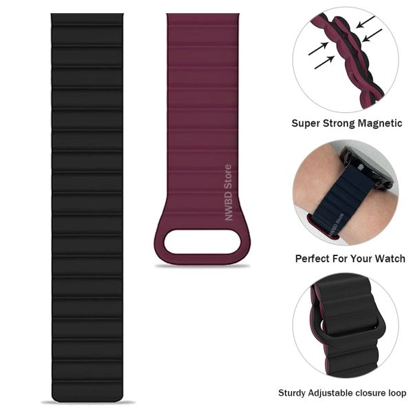 Canda di guardia per ticwatch pro 3 ultra gps/lte cinghia magnetica per ticwatch e3/gtx/gth/s2/e2 smartwatch banda braccialetti