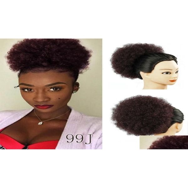 Extensões de cabelo sintéticas CLIP DE UPDO CAUNIFICADO CALKY para Afro Bun 13 Cores 60G DString Chignon BUN7631690 DROP ENSCRUÇÃO PRODUTOS DE DROP OTIXF