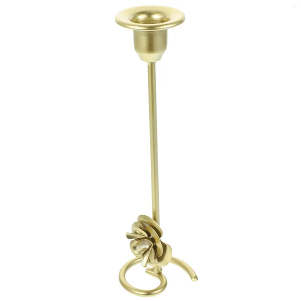 Titulares de vela Rod Candellestick Metal Metal Retro Taper Luz de chá de casamento decorativo