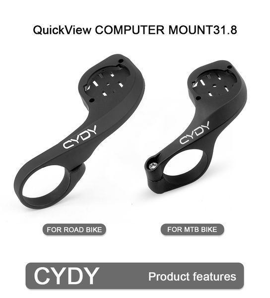 Cydy Bicycle Computerhalter verlängern die Halterung für Garmin Edge 130 200 510 520 820 830 xos