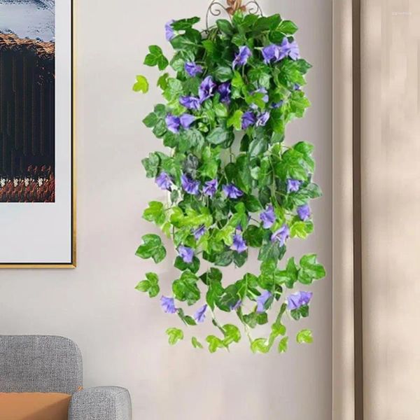 Flores decorativas Glória da manhã artificial petúnias para paredes tetos ao ar livre decoração de jardim de casamento em casa simulada