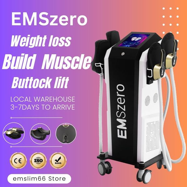 EMS Slimming Muscle Sculpting Stimulator Beauty Machine Emszero 4 Handles Skulpting dlsemslim Fitness 14 Tesla Home Beauty