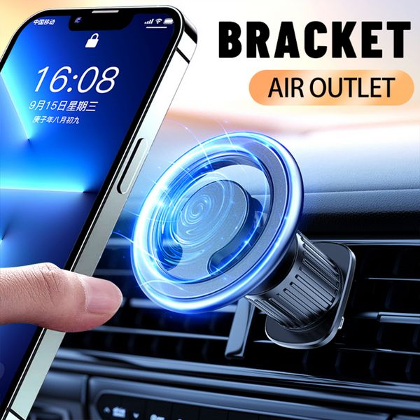 Magnetischer Telefonhalter für Magsafe -Autohalterung für iPhone 12 13 14 Pro Max Magnetic Car Air Lüftungsclip Handy Mount