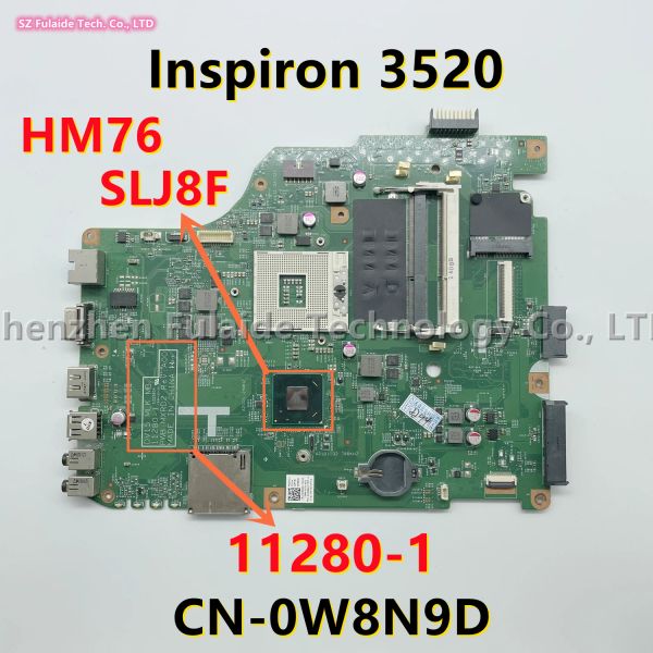 Motherboard DV15 MLK MB 112801 MXRD2 für Dell Inspiron 3520 Laptop Motherboard CN0W8N9D 0W8N9D W8N9D HM76 SLJ8F DDR3 100% getestet OK