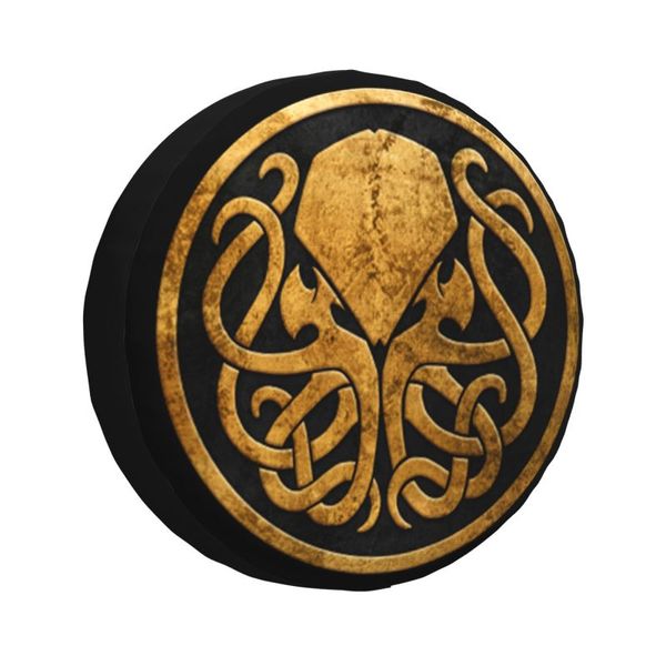 Call Of Cthulhu Spare Tire Tampa para Toyota Rav4 Prado Jeep RV SUV 4WD 4x4 Lovecraft Monster Monster Car Wheel Protector Capas