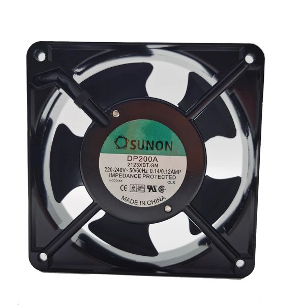 Fãs AC 220V Fan para Sunon DP200A P/N 2123XBT.GN 0.14A 12038 220V 120*120*38mm Candveleiro de caixa industrial Fan 120mm