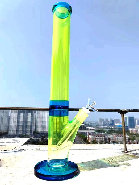 Enorme enorme bong a tubo con inserto asta di vetro bong da 45 cm di altezza da riciclatore tacca a piattaforma fumato da fumare da 14 mm ciotola in vetro bongs