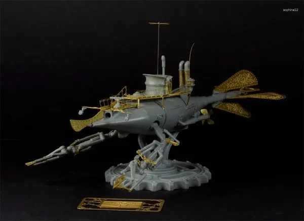 Figuras decorativas 1: 144 Modelos de Steampunk Submarine (Precision Resin PE Decal Metal Parts)