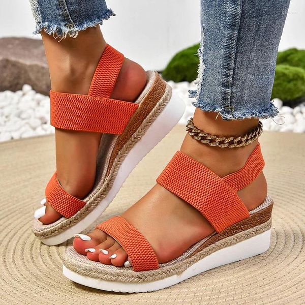 Sandalen Mesh High Heels Frauen Schuhe Keile Sport Casual Beach Pantoffeln 2024 Sommer Walking Pumps Zapatillas de Mujer Objektträger