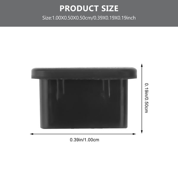 10 пар 3,5 мм разъем для эксплуатации Anti Dust и корпуса для ноутбука Type-C для телефона ноутбука (черный)