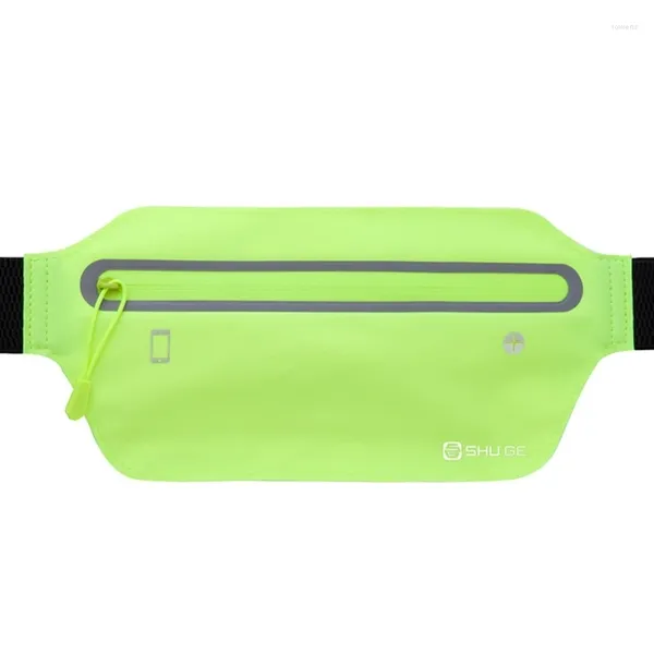 Bolsas de cintura esportes Fanny Pack Women Belt Belt Men, com bolsa de telefone refletiva