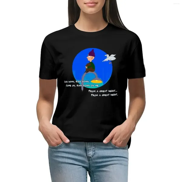 Polos femminile Paranoide Android Lyric T-shirt coreano Carent Vestrizioni belle magliette nere per donne