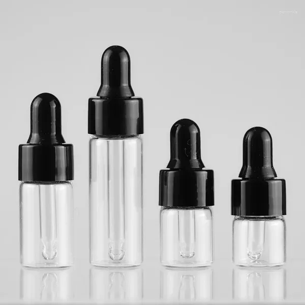 Bottiglie di stoccaggio 4 ml 5 ml bottiglia di contagocce trasparente mini olio essenziale di essenza campione sterrima 1 ml 2ml 3 ml contenitori vuoti divisi