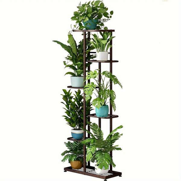 Planta de 1pc Stand, 6 Nível 7 em vasos de plantador de plantador Organizador de flores do vaso de flores Shees Shees