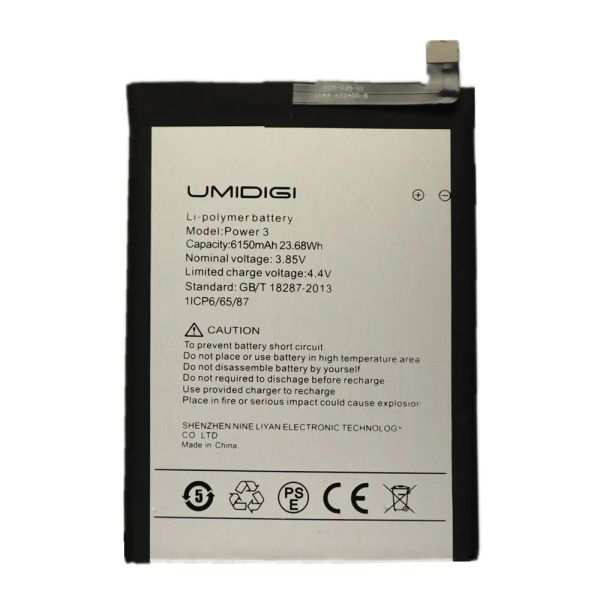 2024 Jahre 100% Original UMI -Batterie für UMIIDIGI Power 3 Power 3 6150mAh Hochqualität