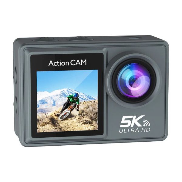 Kameralar Yeni 5K 30fps 4K 60fps wifi eis açık spor sporu pro kamera dv eis çift ekran dokunmatik su geçirmez eylem kamera vlog için