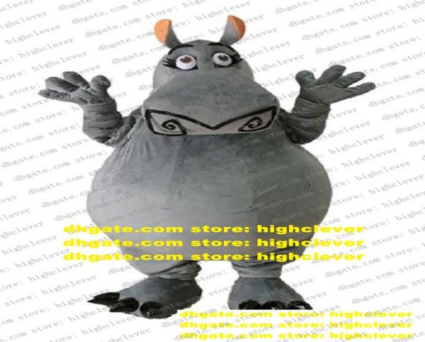 Madagaskar Gloria Hippo River Horse Hippopotamus Maskottchen Kostüm Erwachsener Cartoon Charakter Supermarkt Werbekampagne ZX3583169595