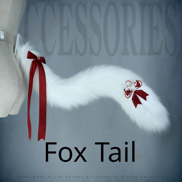 Плюш inari fox tail cosplay costumes opps kawaii faux fur fox hail jk girl halloween Ролевая игра лолита косплей аксессуары