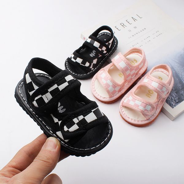 Sandaliaschkinder Sprachschuh Bunte Sommer neue Kinder Schuh Boy Sandale 0-2year Weiche Sohle bequeme Babyschuhe Sandalen für Mädchen