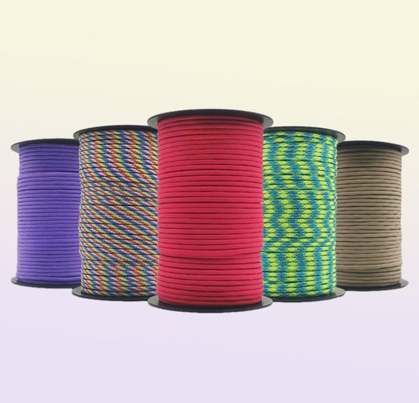 Cordas de escalada 550 Paracord Corda de pára -quedas pendurada Guyline Mil Spec Tipo III 7 Strand 100m Roll para caminhada e acampamento 2211091121596