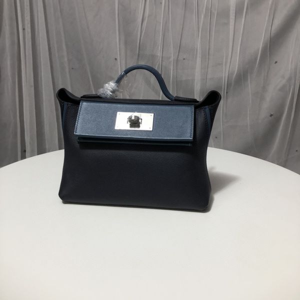 Дизайнерская роскошная сумочка Mini Tote 21 см Полностью качество ручной работы Evercolor Leather Deep Blue Black Cream Оптовая цена быстро