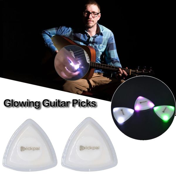 LED Glühe Gitarren-Pick-Pick-Food-Gitarren-Gitarren-Touch Luminous Pick Musical String Instrument Glühen Anlektrum
