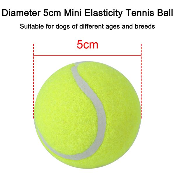 5cm Tennis Tennis Ball Ball especial Bola de cachorro pequeno Elastic Tennis Ball Toy Interactive Toy Chew High Bouncy Ball Mini Dog Tennis Toy