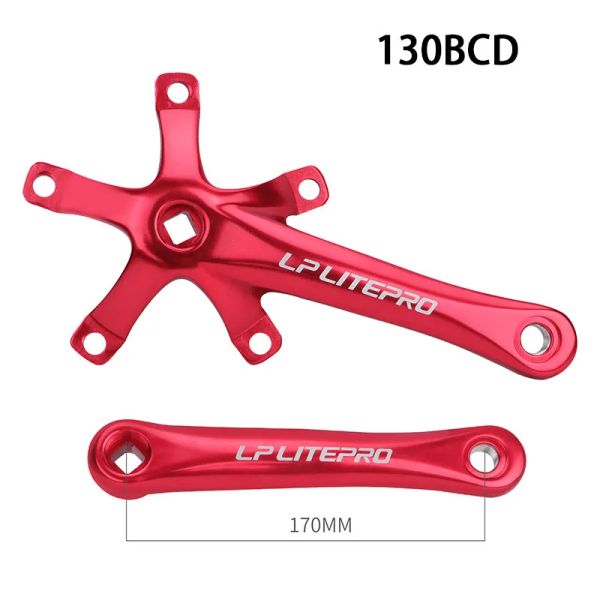 Litepro Bicycle Crankset Chainwheel Crank 45t 47t 53t 56t 58t MTB Road Bikes 130BCD Chainweel Crankset Peças de dente