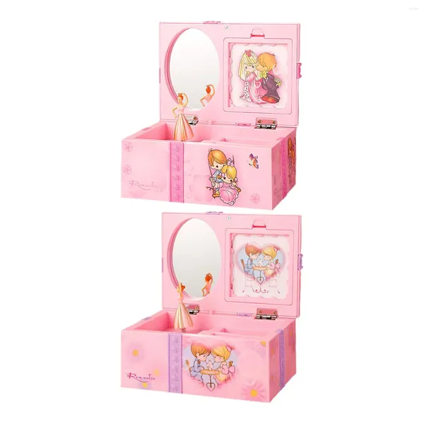 Figurine decorative scatole musicali per bambini Besi gioielli gioielli sterzo chiusura con coperchio per decorazioni per i compleanni