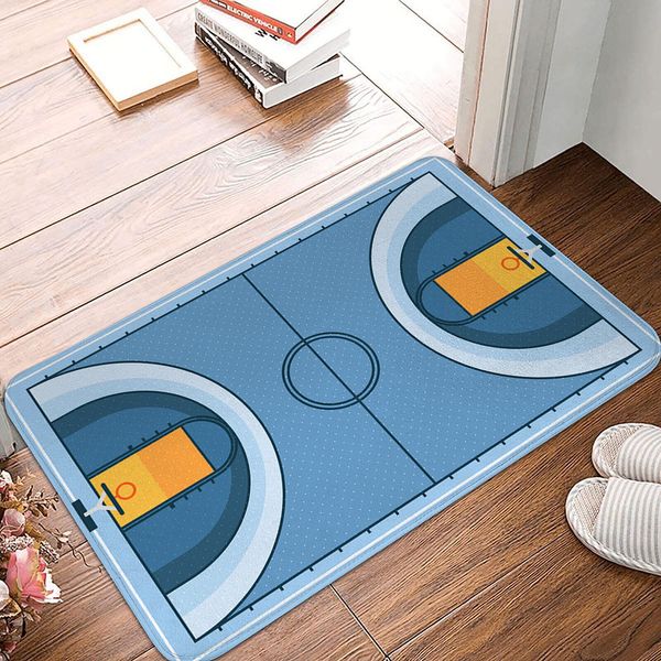 3D -Basketballplatz gedruckter Teppich Schlafzimmer Nacht Sofa Tischbereich Teppich großer Größe Floor Matten Fußmatte Wohnkultur