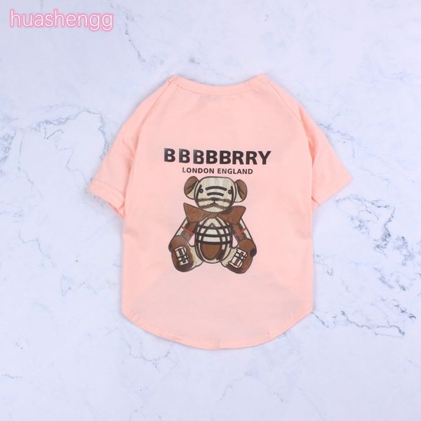 Designer Dog Dog Summer Thirt Thirt Top Top Multi Color BB Pet Clothing Pure Cotton Elastic Letter Classic Logo T-Shirt Cat Cat Fadou Teddy Schnauzer Top Top