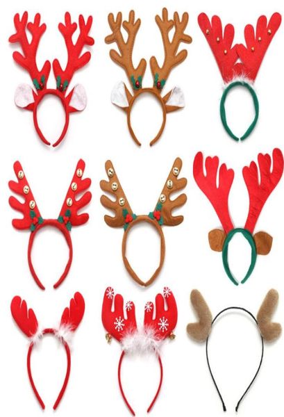 Rendeer Antlers Headband Christmas Easter Halloween festa fai da te Donne girs Kid Deer Ear Pelp Belier di gioielleria per matrimoni 6685674982
