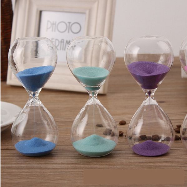 5 Minuten Sanduhr Timer Home Decor Glass Hourglass Desk Ornament Hauswares Sanduhr Kinder Geschenk verschiedene Farben erhältlich