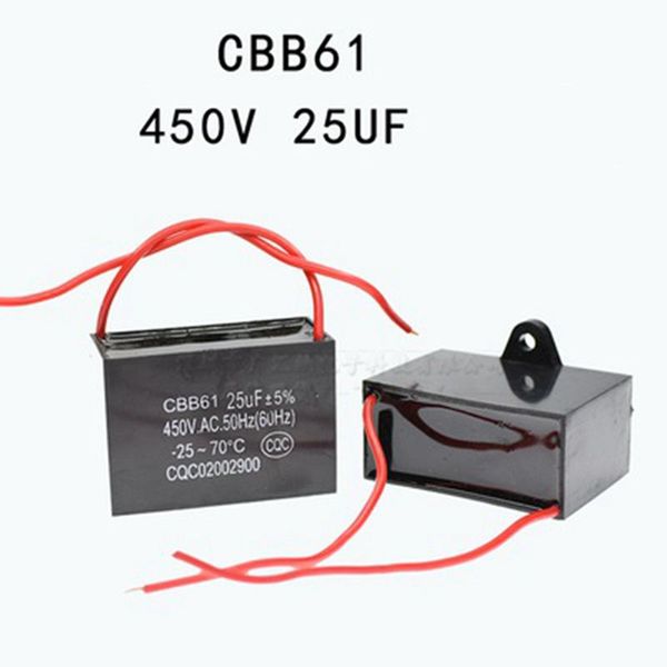 1PCS 450V 25 UF 25MF CBB61 START RUN -RUN Пропуск вентиляционного конденсатора