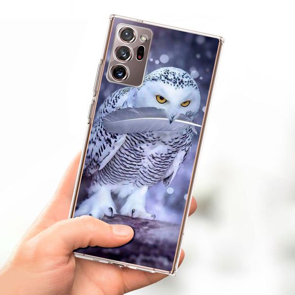 Caso per Samsung Galaxy Note 20 Ultra 10 Lite 9 8 TPU Copertura telefonica trasparente S23 S21 S20 FE S22 Plus A53 A52 OWL Catcher