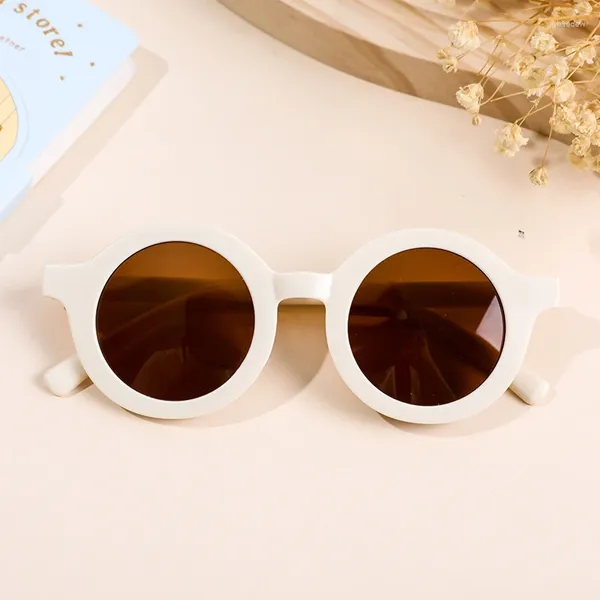 Sonnenbrille Kinder Süßes Baby Sommer Outdoor Sonnenschutzmodet farbenfrohe runde Rahmen Brillen Kinder schön