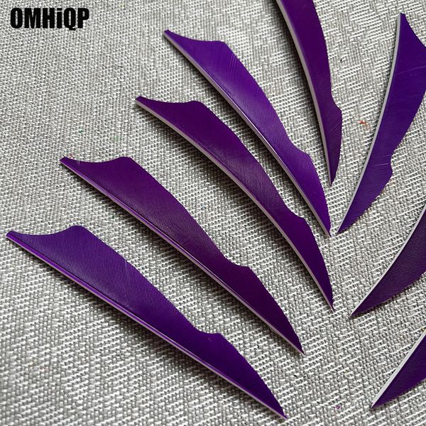 100 pezzi da 4 pollici a destra/ala sinistra Purple Sting Natural Turchia Freat Farew Parti fai -da -te Fletches Freccia Fletching