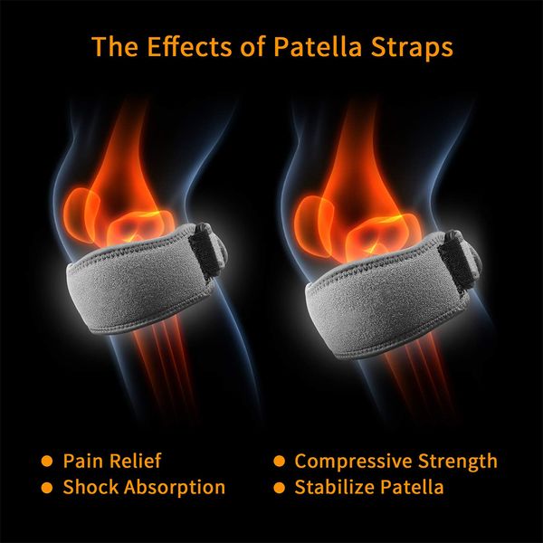 1Pair Sports Kneepads Patella Brace Strap Ajuste EVA PROFORMA DE APOIO DE JONE PARA O PROTECTOR DE VOLELEBOLBO DE VOLUEBLEL