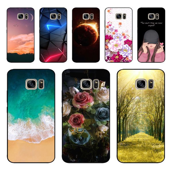 Para Samsung Galaxy S6 S7 S 7 Edge Case de silicone