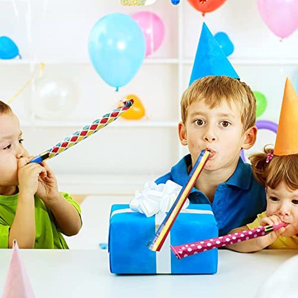 50/100pcs Party Blower Noisemaker Geburtstag Blow Horns Whistles Blowouts Lärmmacher Hochzeits Geburtstagsfeier bevorzugt Kinder Spielzeug