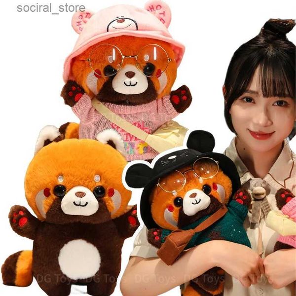 Gefüllte Plüschtiere Schöne Waschbär Plüschspielzeug Red Panda Cosplay Cosplay Dress Up Doll Plüsch gefüllte flauschige Tiere Hundeweiches Kissen für Kinder Geburtstagsgeschenk L411