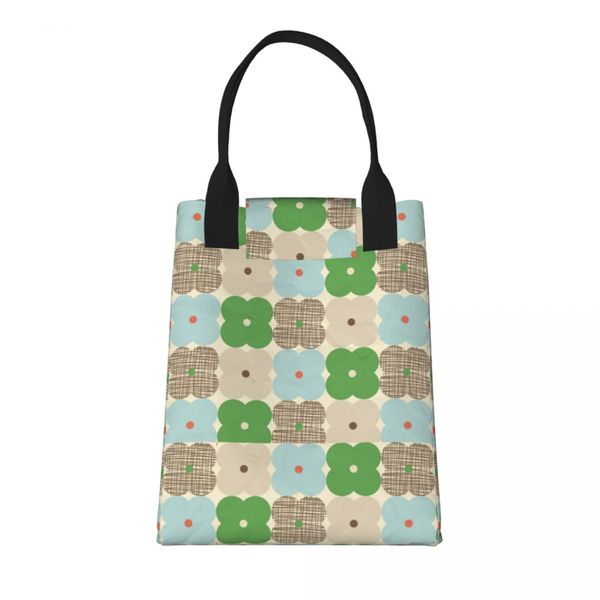 Custom Orla Kiely Skandinavische Blumen -Lunchbeutel Frauen Wärmekühler isolierter Mittagessen Behälter Arbeit Picknick -Lebensmittel -Tasche Taschen