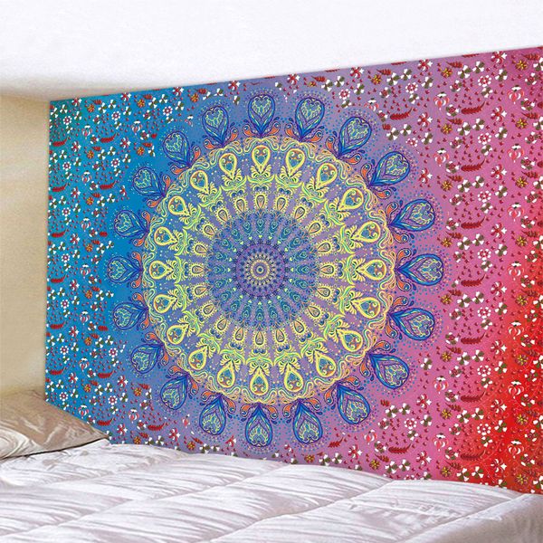 Индийская мандала домашний декор арт гобелен хиппи Бохо Таро Психоделическая сцена симпатичная комната